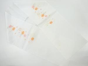 リサイクル　花模様刺繍半衿